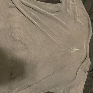 size m dark grey flow top